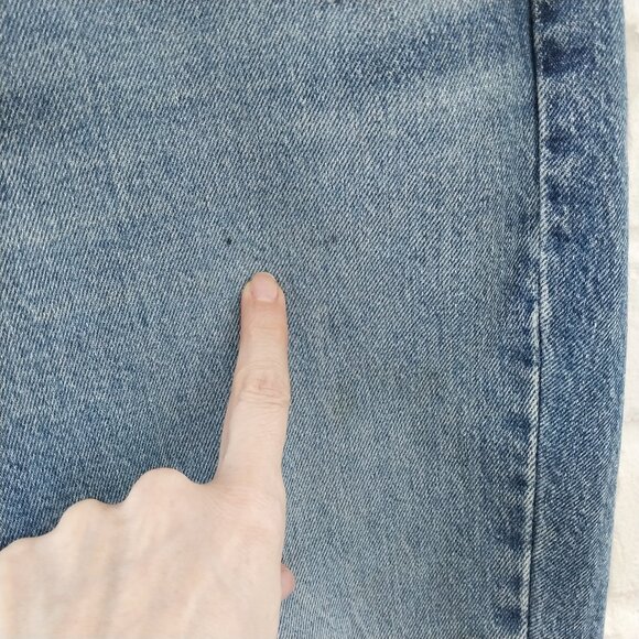 Levis Jeans Mens 38x30 511 Blue Straight Leg Distressed Mid Rise Mid Wash - Picture 7 of 12